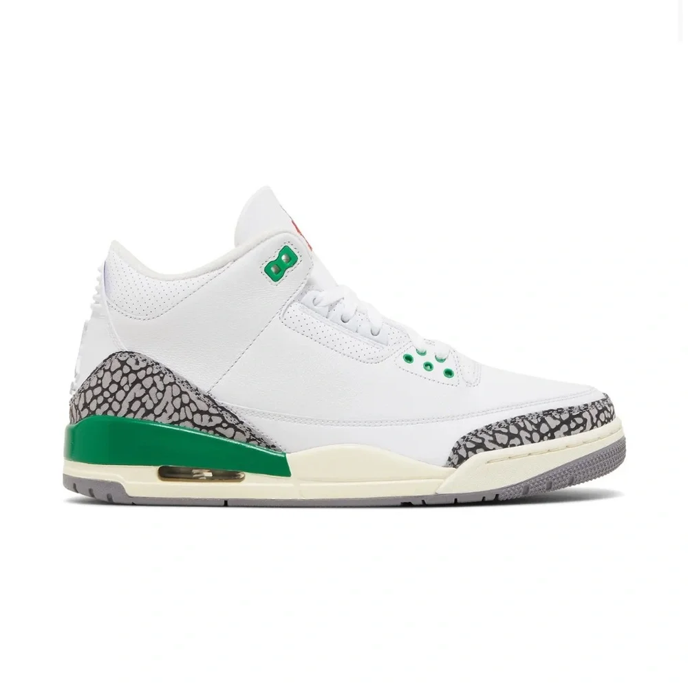 100% AUTHENTIC Wmns Air Jordan 3 Retro 'Lucky Green' - Picture 2 of 15